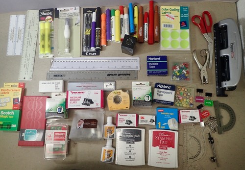 Lot vintage office supplies - lot,