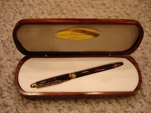 Vintage stylus red marble - red,