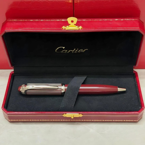 Cartier red ballpoint pen - cartier,