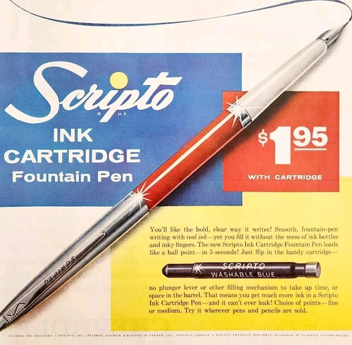 1958 scripto ink cartridge - 1958,